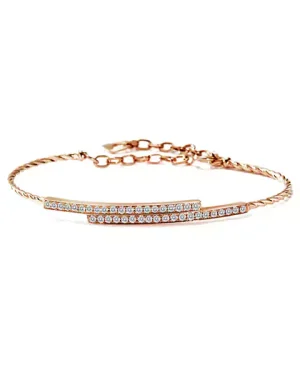 雙向玫瑰金鑽石手鍊