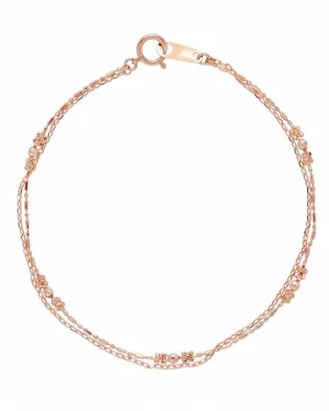 雙鍊玫瑰金手鍊