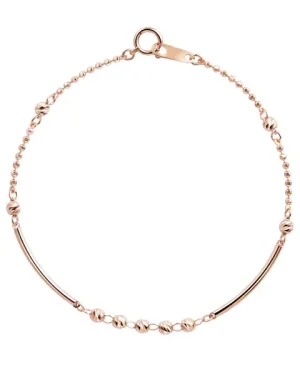 波點玫瑰金手鍊