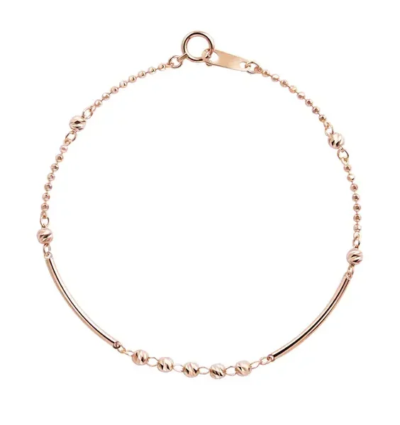 波點玫瑰金手鍊