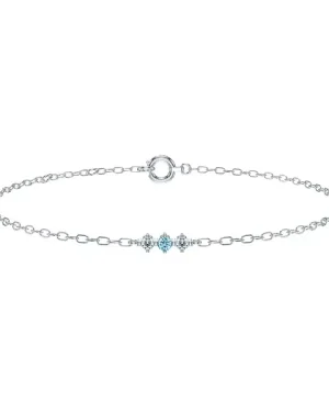 雅致藍鑽鑽石手鍊