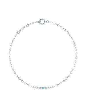 雅致藍鑽鑽石手鍊