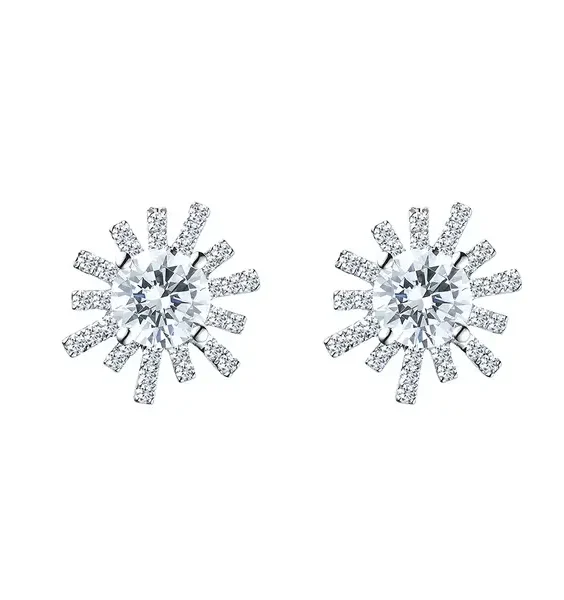 繽紛日光鑽石耳環