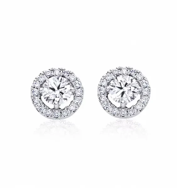 圓滿光環鑽石耳環