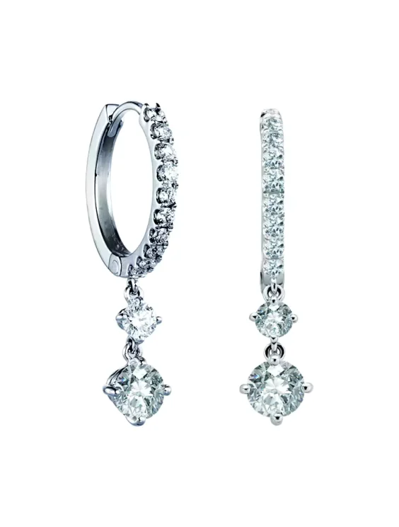 燦爛星球鑽石耳環