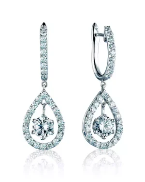 閃耀水滴鑽石耳環