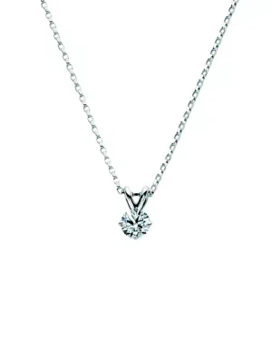 玫瑰金小V鑽石項鍊