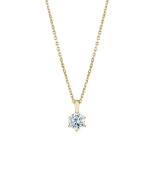 六爪圓形鑽石項鍊