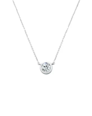優雅圓形鑽石項鍊