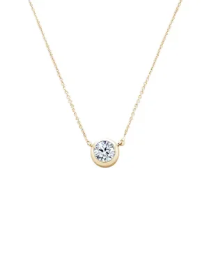 優雅圓形鑽石項鍊
