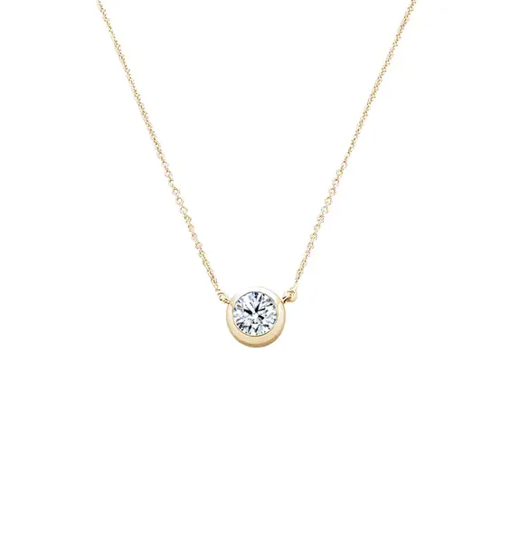 優雅圓形鑽石項鍊