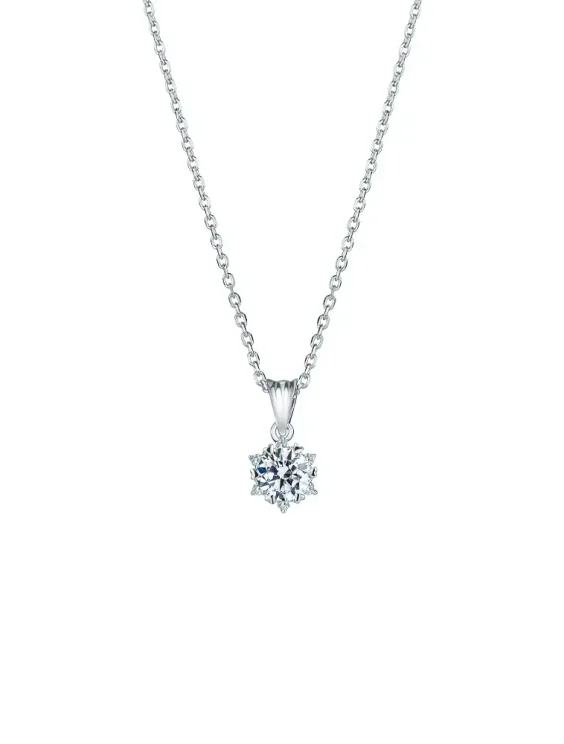 六爪心形鑽石項鍊