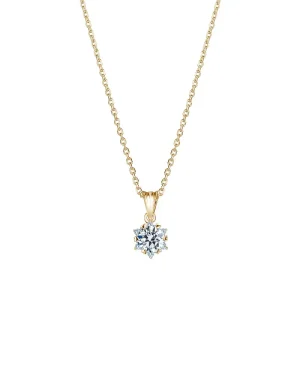 六爪心形鑽石項鍊