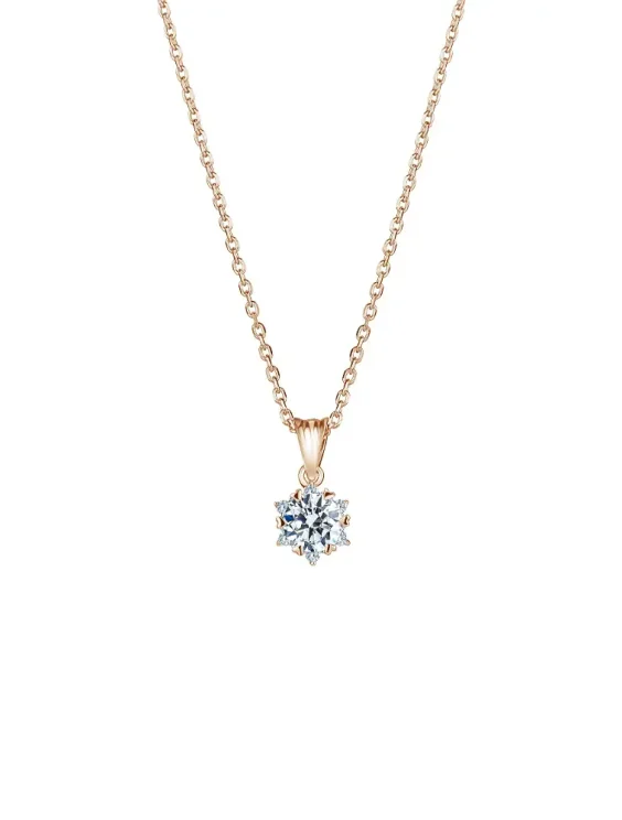 六爪心形鑽石項鍊